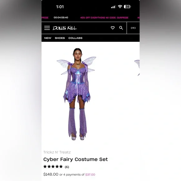 Dolls Kill | Other | Cyber Fairy Costume Set | Poshmark